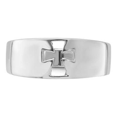 Men's Sterling Silver Cut-Out Cross Ring – view 5