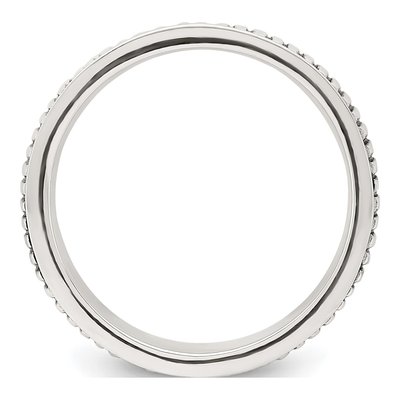 Men's Sterling Silver Oxidized Patterned Ring – view 3