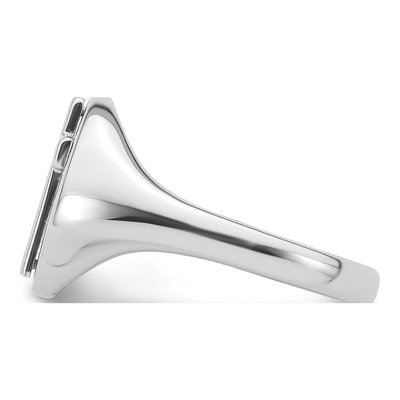 Men's Sterling Silver Cross Signet Ring – view 4