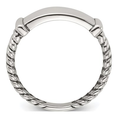 Men's Sterling Silver Oxidized Signet Ring – view 3