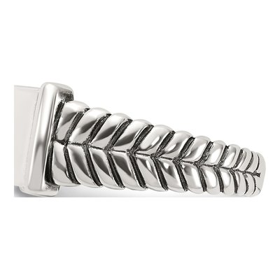 Men's Sterling Silver Oxidized Signet Ring – view 4
