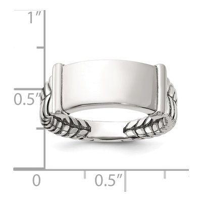 Men's Sterling Silver Oxidized Signet Ring – view 6