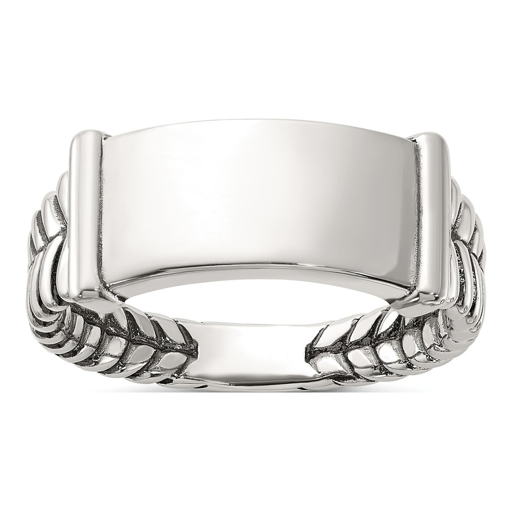 Men's Sterling Silver Oxidized Signet Ring