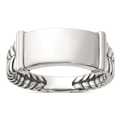Men's Sterling Silver Oxidized Signet Ring