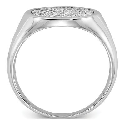 Men's Sterling Silver CZ Cluster Ring – view 3
