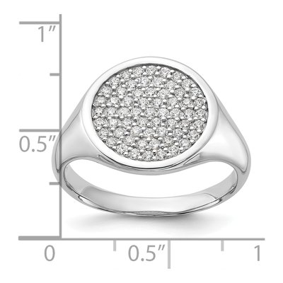 Men's Sterling Silver CZ Cluster Ring – view 6