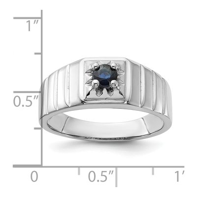 Men's Sterling Silver Sapphire Ring – view 7