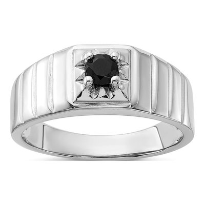 Men's Sterling Silver Onyx Ring