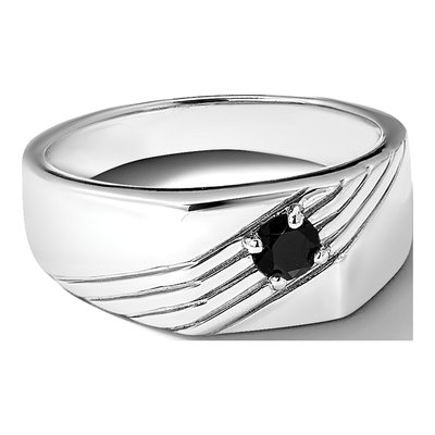 Men's Sterling Silver Onyx Signet Ring – view 8