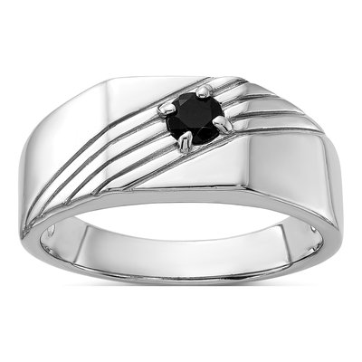 Men's Sterling Silver Onyx Signet Ring