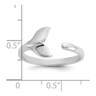 Sterling Silver Whale Tail Ring – view 5