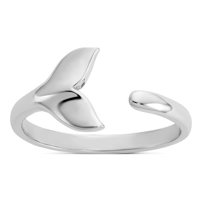 Sterling Silver Whale Tail Ring