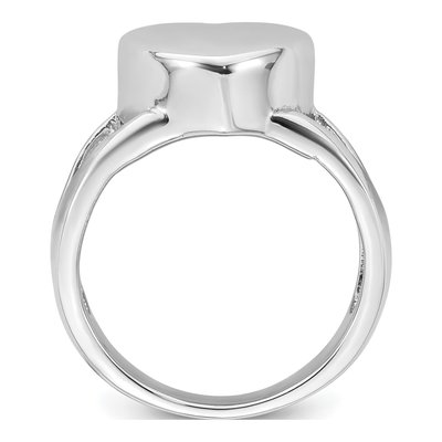 Sterling Silver Heart Ash Holder Ring – view 3