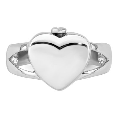 Sterling Silver Heart Ash Holder Ring – view 5