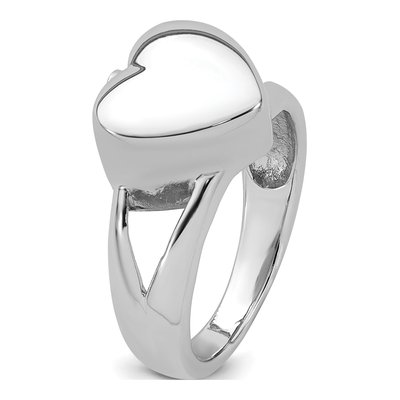 Sterling Silver Heart Ash Holder Ring – view 7