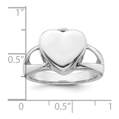 Sterling Silver Heart Ash Holder Ring – view 8