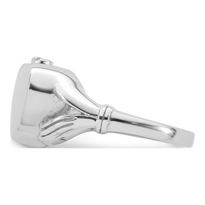 Sterling Silver Claddagh Heart Ash Holder Ring – view 4
