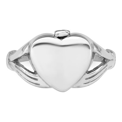 Sterling Silver Claddagh Heart Ash Holder Ring – view 5