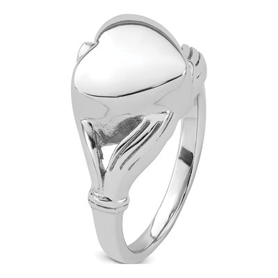Sterling Silver Claddagh Heart Ash Holder Ring – view 7