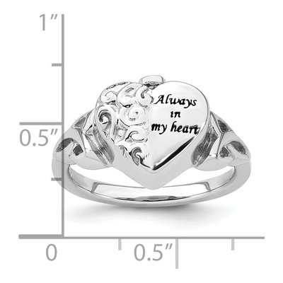 Sterling Silver Celtic Heart Ash Holder Ring – view 8
