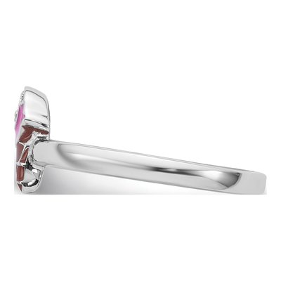 Sterling Silver Girls' Ice Cream Cone CZ Ring – view 4