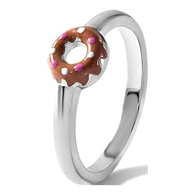 Sterling Silver Kids' Enamel Donut Ring – view 8