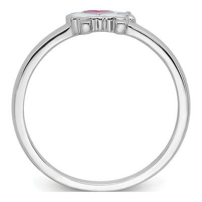 Sterling Silver Girls' Enamel Sheep Ring – view 3