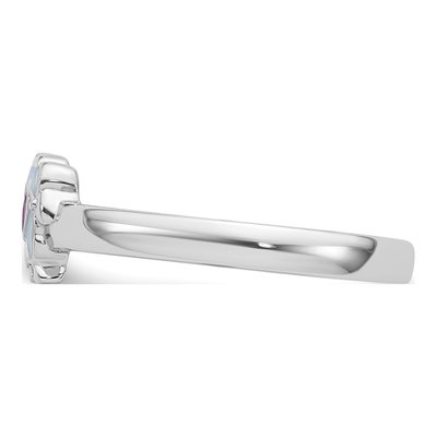 Sterling Silver Girls' Enamel Sheep Ring – view 4