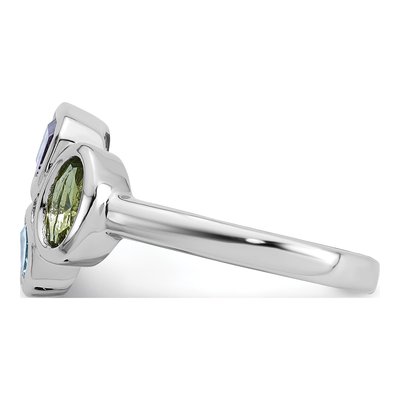 Sterling Silver Amethyst & Swiss Blue Topaz Ring – view 4