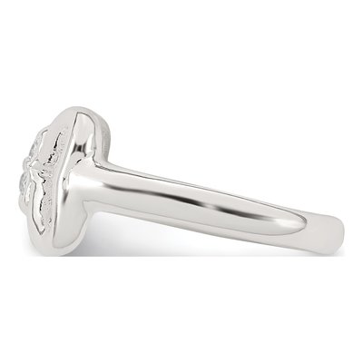Sterling Silver CZ Bow Adjustable Toe Ring – view 4