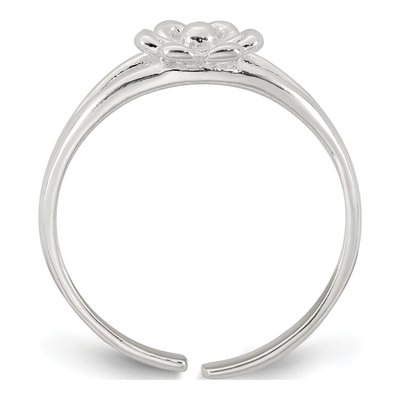 Sterling Silver Flower Toe Ring – view 3