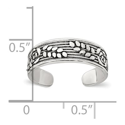 Sterling Silver Leaf Toe Ring – view 6