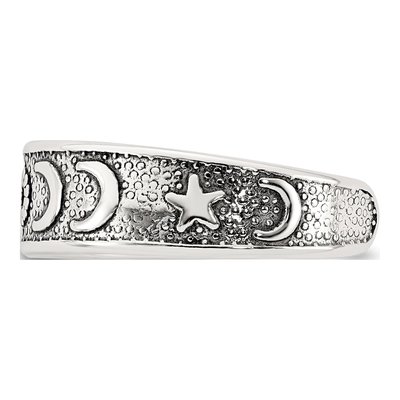 Sterling Silver Moon Star Toe Ring – view 4