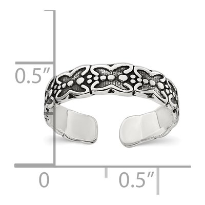 Sterling Silver Butterfly Toe Ring – view 6