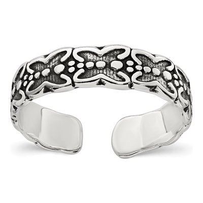 Sterling Silver Butterfly Toe Ring