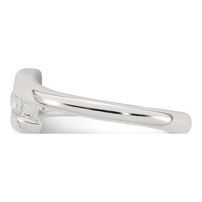 Sterling Silver CZ Bypass Adjustable Toe Ring – view 4