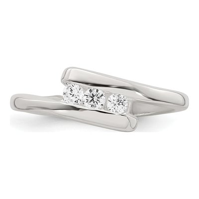 Sterling Silver CZ Bypass Adjustable Toe Ring – view 5