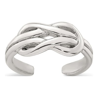 Sterling Silver Infinity Knot Adjustable Toe Ring