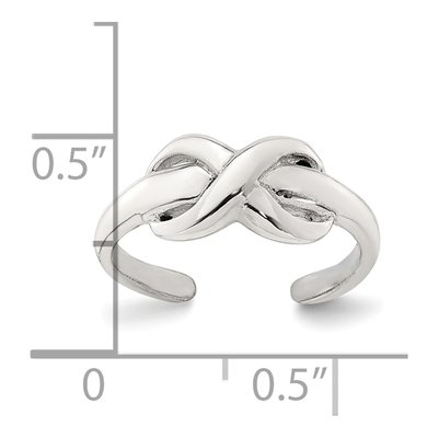 Sterling Silver Infinity Adjustable Toe Ring – view 6