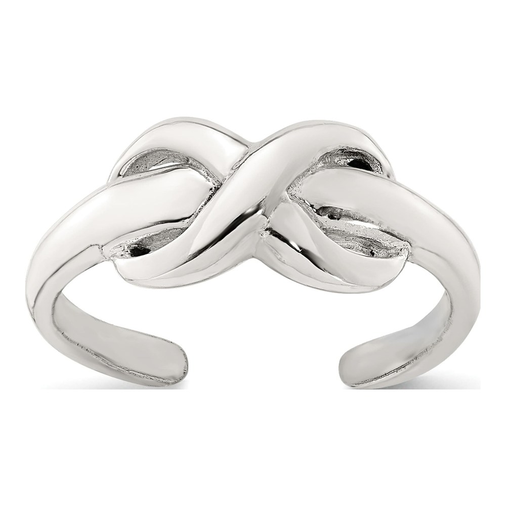 Sterling Silver Polished Infinity Adjustable Toe Ring