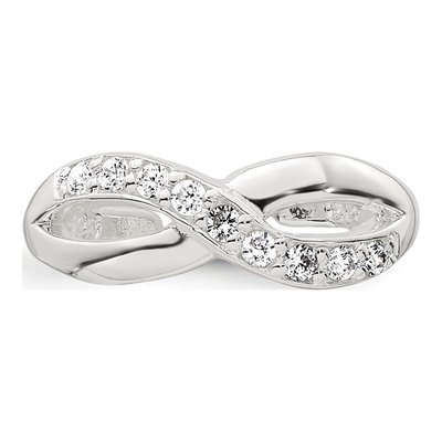 Sterling Silver CZ Infinity Adjustable Toe Ring – view 5
