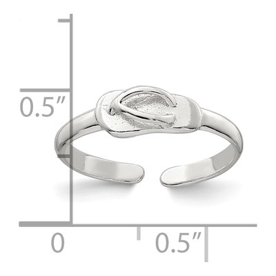Sterling Silver Flip Flop Toe Ring – view 6
