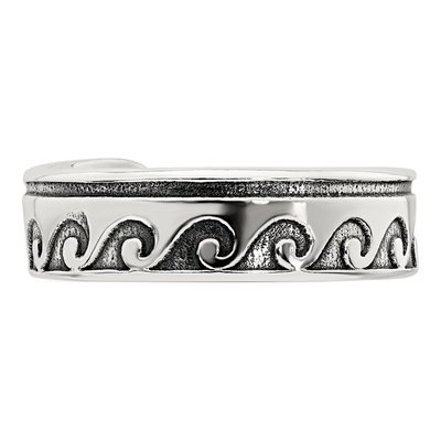 Sterling Silver Wave Toe Ring – view 5