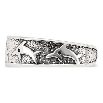 Sterling Silver Dolphin Toe Ring – view 4