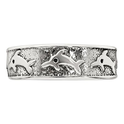 Sterling Silver Dolphin Toe Ring – view 5