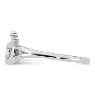 Sterling Silver Interlocking Hearts Crown Ring – view 4