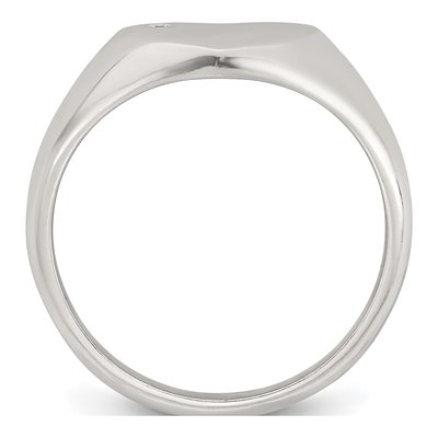 Sterling Silver CZ Heart Signet Ring – view 3