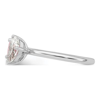 Sterling Silver CZ Heart Ring – view 4