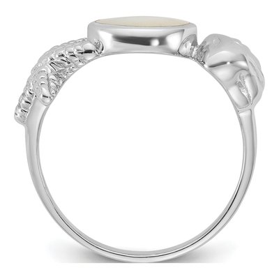 Sterling Silver Mother of Pearl Starfish Ring – view 2