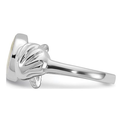 Sterling Silver Mother of Pearl Starfish Ring – view 3